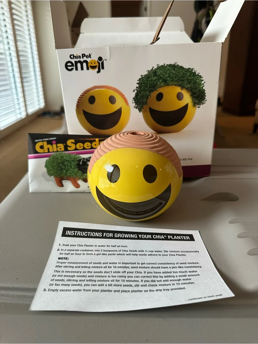 Emoji Smiley Handmade Decorative Planter - Yellow